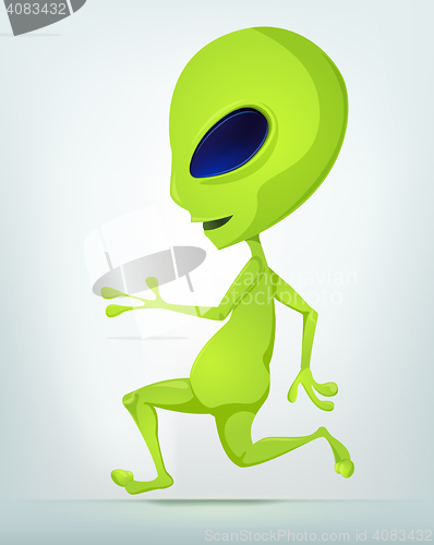 Image of Funny Alien Cartoon Illustration