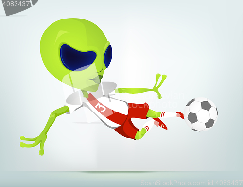 Image of Funny Alien Cartoon Illustration