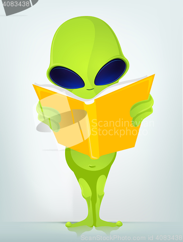 Image of Funny Alien Cartoon Illustration