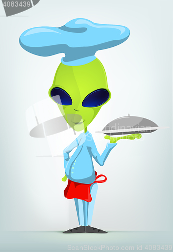 Image of Funny Alien Cartoon Illustration