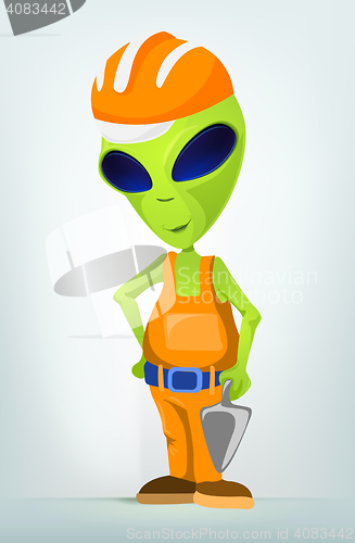 Image of Funny Alien Cartoon Illustration