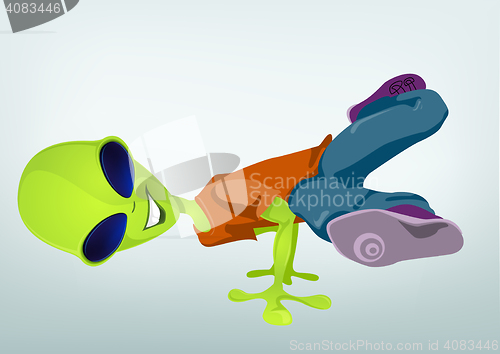 Image of Funny Alien Cartoon Illustration