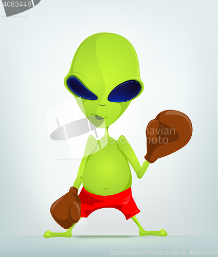 Image of Funny Alien Cartoon Illustration