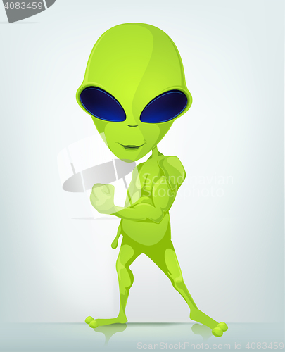 Image of Funny Alien Cartoon Illustration