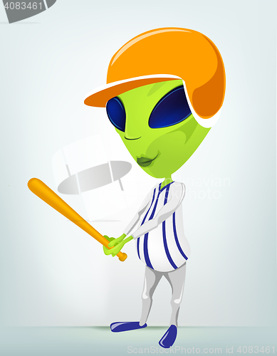 Image of Funny Alien Cartoon Illustration