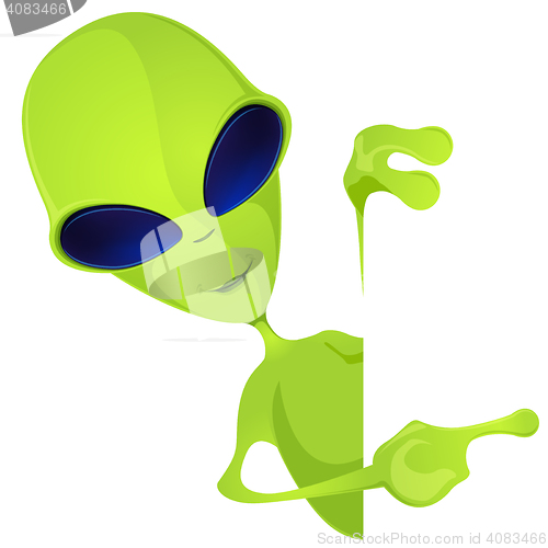 Image of Funny Alien Cartoon Illustration