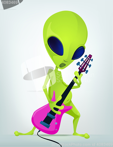 Image of Funny Alien Cartoon Illustration