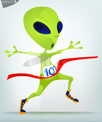 Image of Funny Alien Cartoon Illustration