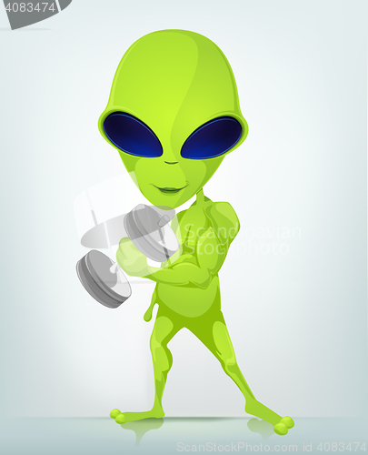 Image of Funny Alien Cartoon Illustration