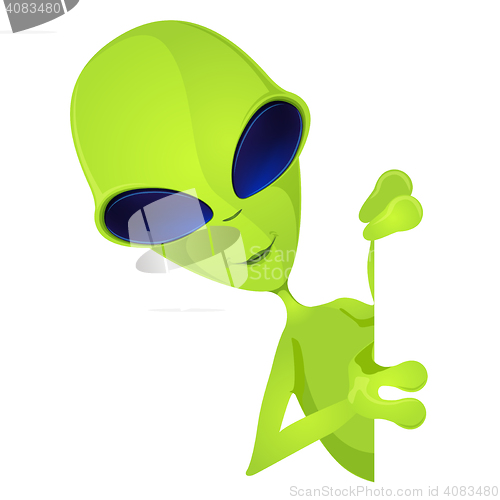 Image of Funny Alien Cartoon Illustration