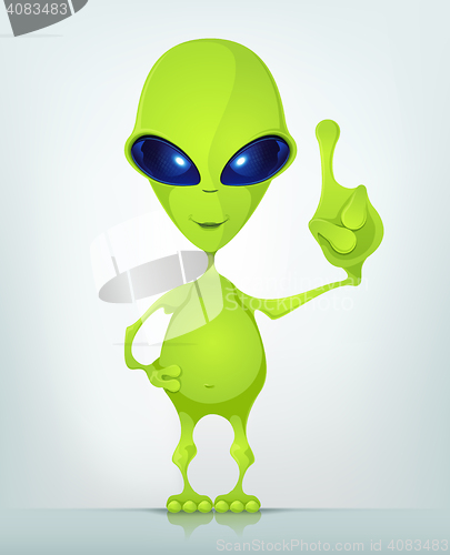 Image of Funny Alien Cartoon Illustration