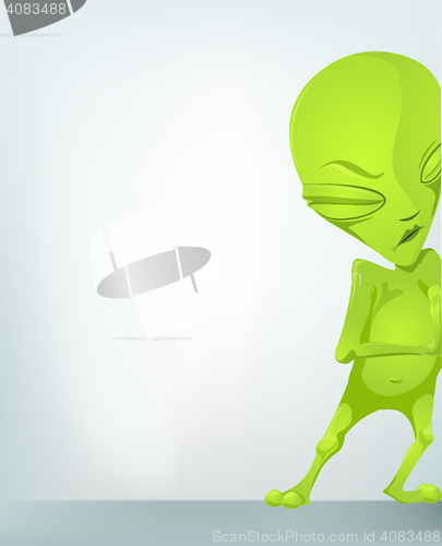 Image of Funny Alien Cartoon Illustration