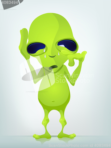 Image of Funny Alien Cartoon Illustration