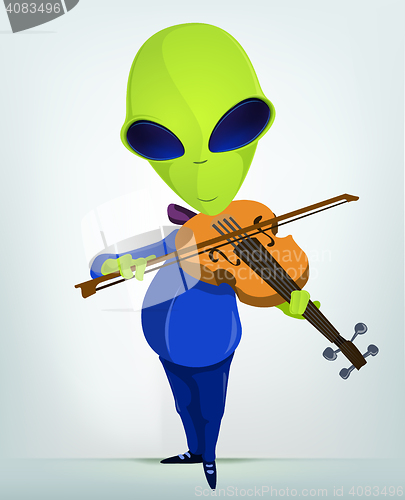 Image of Funny Alien Cartoon Illustration