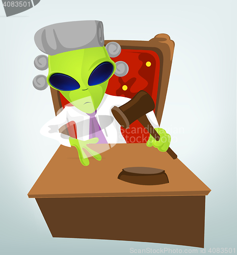 Image of Funny Alien Cartoon Illustration