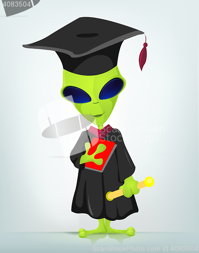 Image of Funny Alien Cartoon Illustration