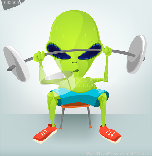 Image of Funny Alien Cartoon Illustration