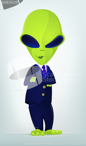 Image of Funny Alien Cartoon Illustration