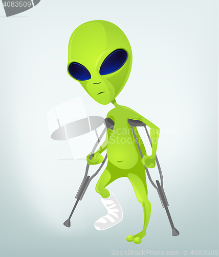 Image of Funny Alien Cartoon Illustration