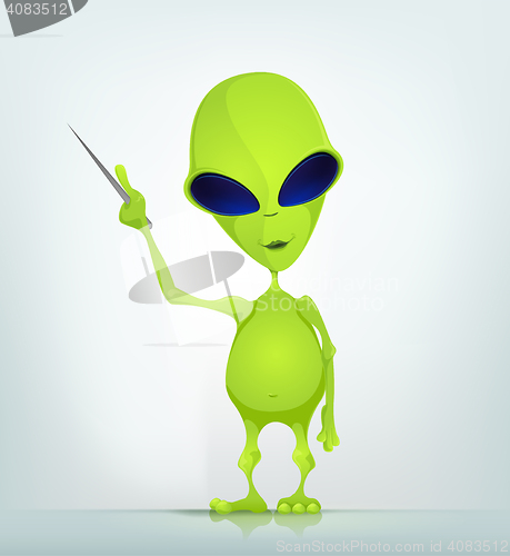 Image of Funny Alien Cartoon Illustration