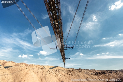 Image of Large excavator machine in the mine