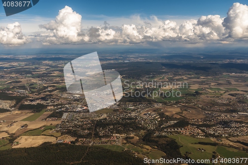 Image of Green terrian aerial view