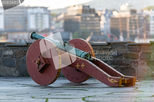 Image of decorative cannon at the castle