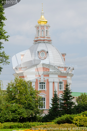 Image of Sergiev Posad - August 10, 2015: Smolensk temple of the Holy Trinity St. Sergius Lavra