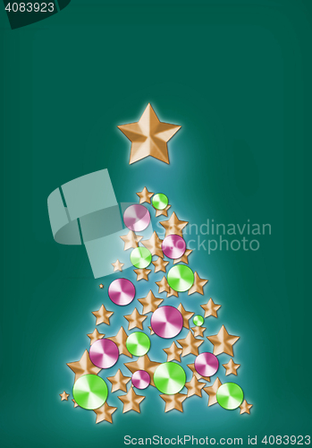 Image of color christmas tree 
