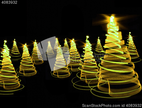 Image of abstract christmas trees