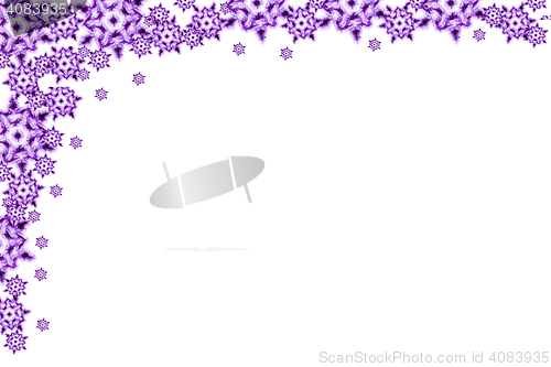 Image of violet snow flakes