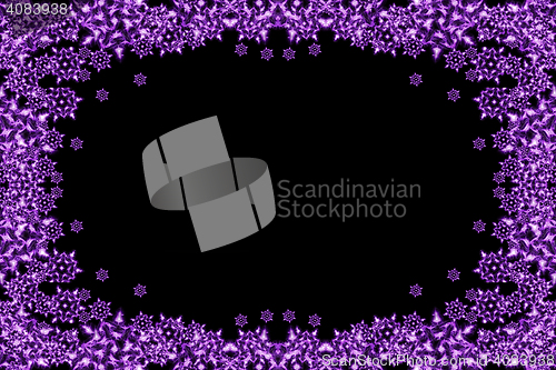 Image of violet snow flakes