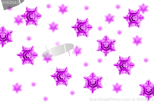 Image of violet snow flakes