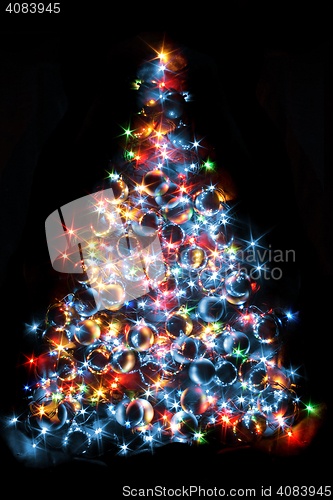 Image of color christmas tree