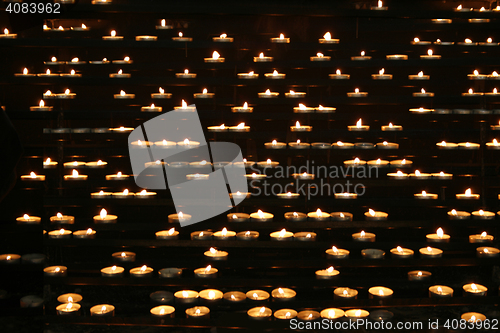 Image of candles in the dark night