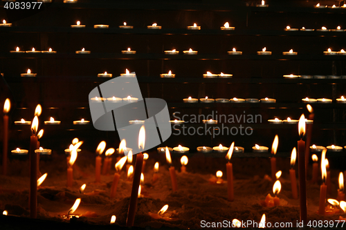 Image of candles in the dark night