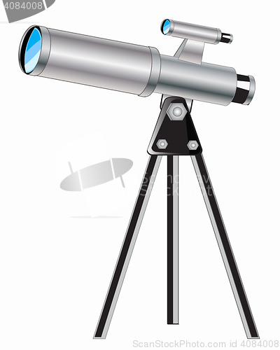 Image of Telescope on white background