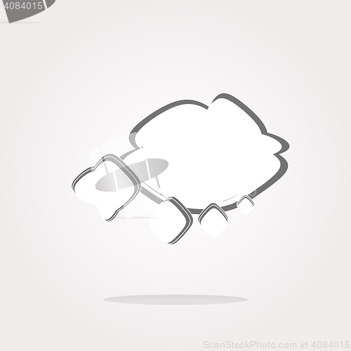 Image of vector abstract cloud web icon, button. vector icon. vector button 