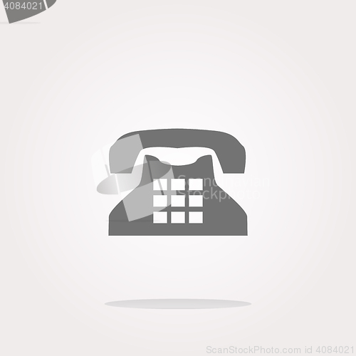 Image of vector rotary phone, web button icon. vector icon. vector button 