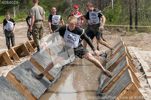 Image of Participants carry out anti-gravitation exercise