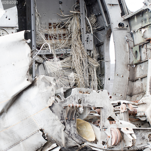 Image of The abandoned wreck of a US military plane on Southern Iceland