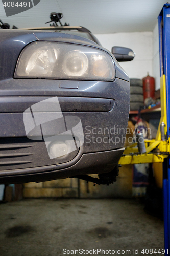 Image of Car in garage by preventive job