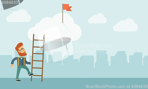 Image of Man with a ladder.