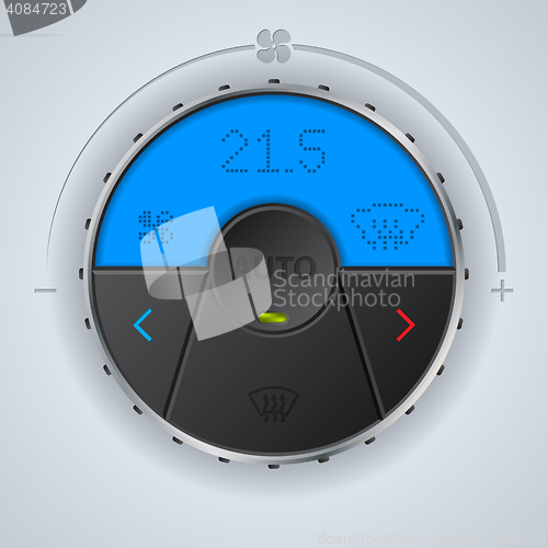 Image of Air condition gauge with blue lcd and three buttons