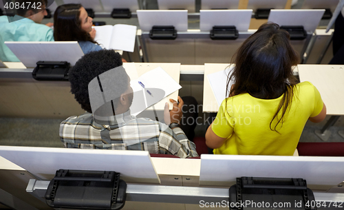 Image of international students at university lecture hall