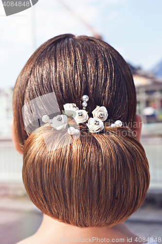 Image of The most beautiful bride hairstyle!