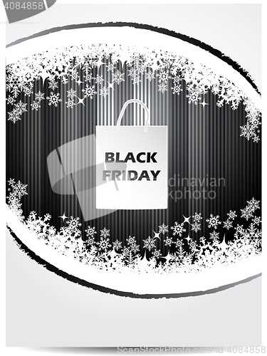 Image of Black friday advertising shopping bag theme