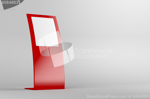 Image of Red curved advertising panel