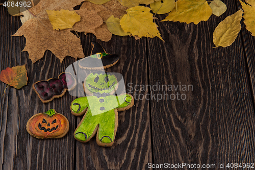 Image of Homemade delicious ginger biscuits for Halloween