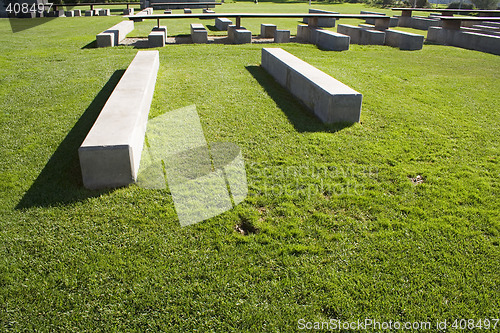 Image of Abstract concrete in the grass